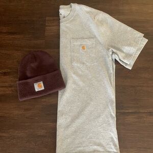 Combo Carhartt Heather Gray Relaxed Fit Top
With Carhartt Brown Cap COMBO